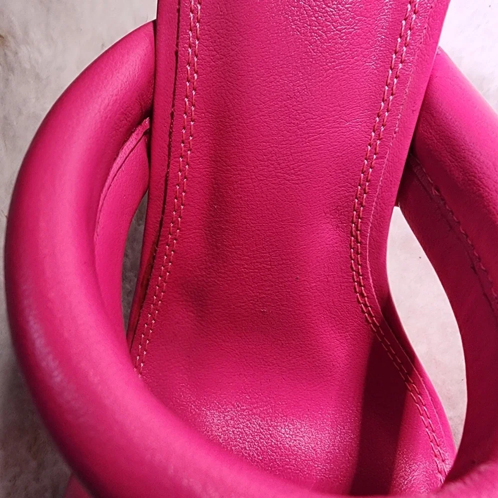 ASOS Design Pink‎ Padded Heeled Mules Slip On Sandals Heels UK7 EU40 US9